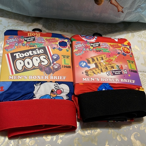 New Two Pair Tootsie Pops Men’s Large “It’s Owl Good” Life is Sweet Boxer Brief - Picture 2 of 12
